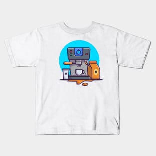 Coffee Machine Espresso, Mugs, Cup And Coffee Pack Kids T-Shirt